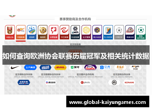 如何查询欧洲协会联赛历届冠军及相关统计数据